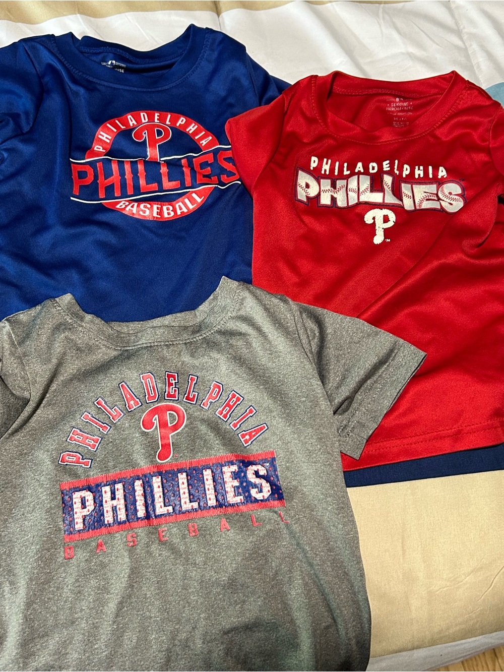 Philadelphia Phillies Kids Short Sleeve Tee - Red / Blue / Gray